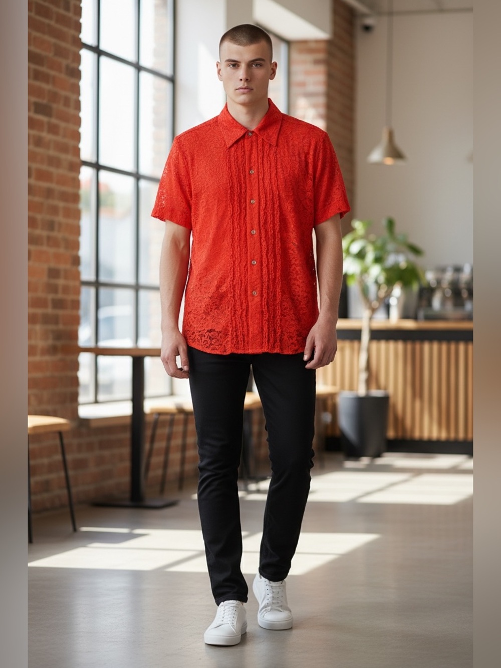 Vintage couture John Paul Gauthier
Orange stretch shirt